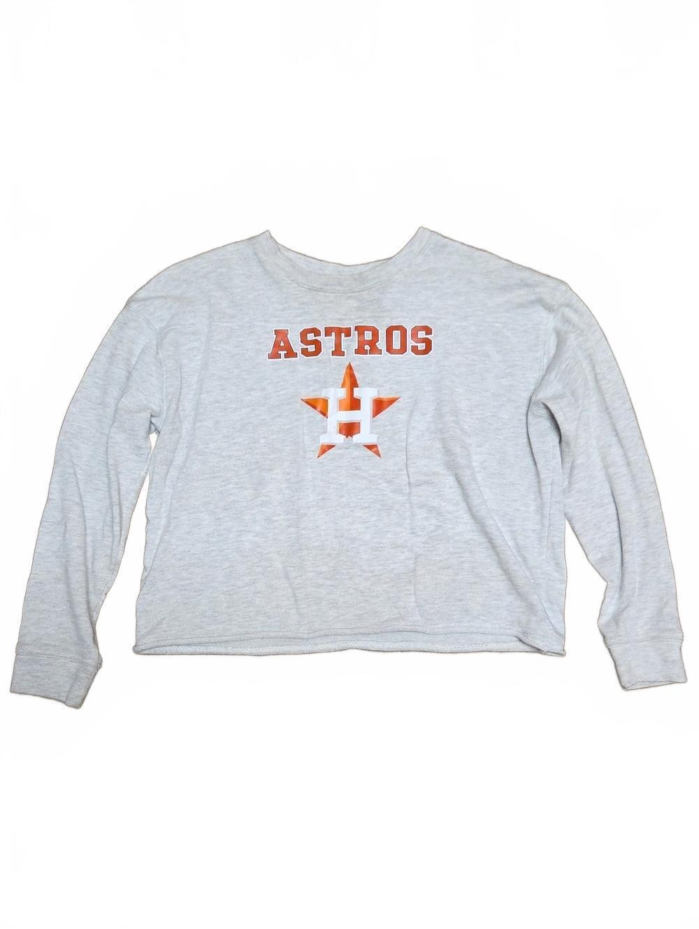 Houston Astros by Concepts Sport | Gray Long-Sleeve Tee with Orange Logo | M